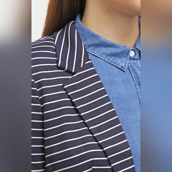 Only | Striped Navy & White Blazer, Size S - Picture 5 of 12